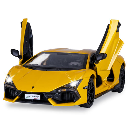 JAMARA Lamborghini Revuelto Diecast 1:24 yellow incl. Button cells