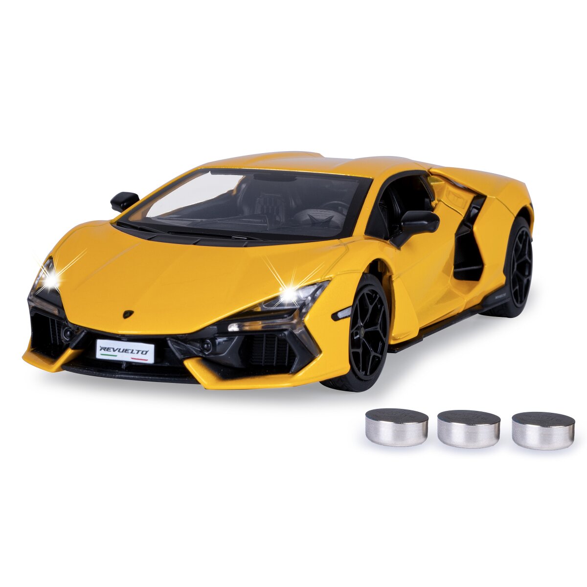 JAMARA Lamborghini Revuelto Diecast 1:24 yellow incl. Button cells
