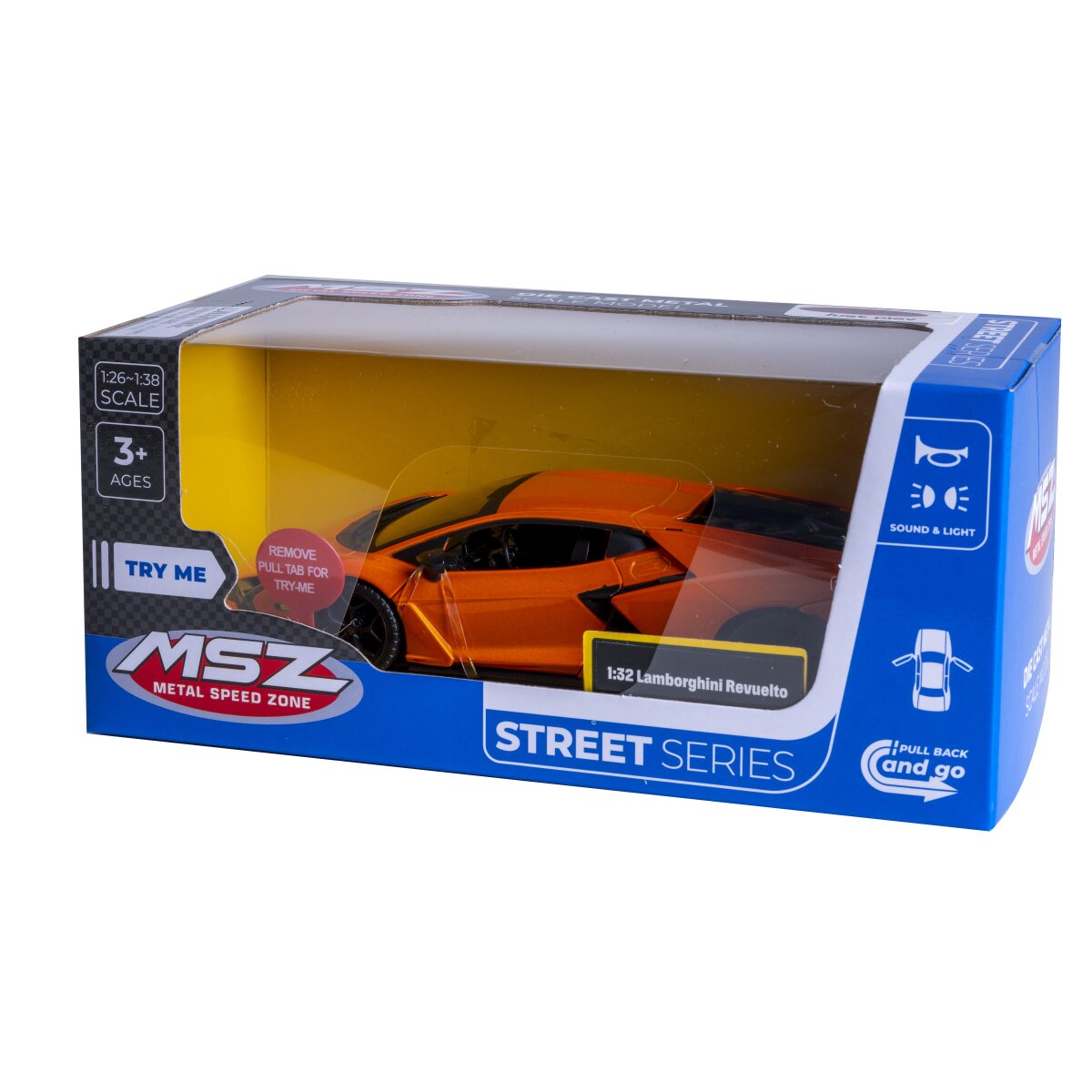 JAMARA Lamborghini Revuelto Diecast 1:32 orange incl. Button cells