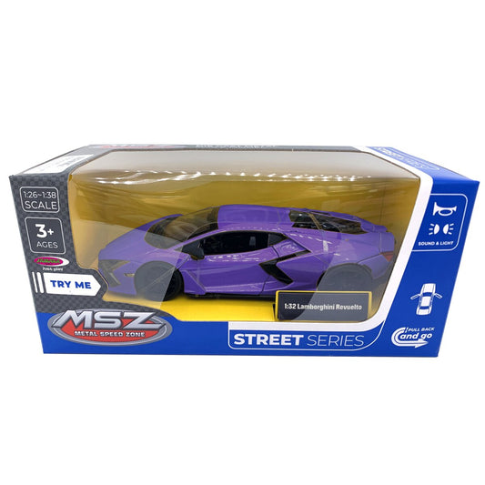 JAMARA Lamborghini Revuelto Diecast 1:32 purple incl. Button cells