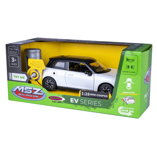 JAMARA BMW Mini Cooper Diecast 1:28 white incl. Button cells