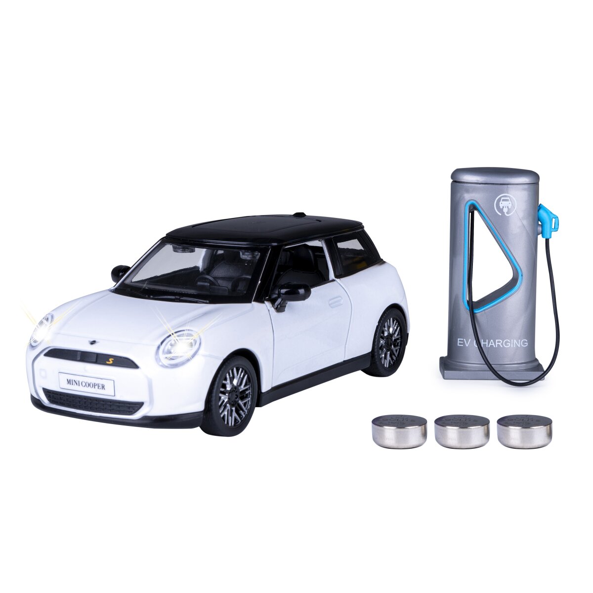 JAMARA BMW Mini Cooper Diecast 1:28 white incl. Button cells