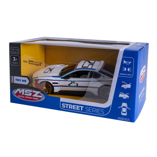JAMARA BMW 3.0 CSL Hommage R Diecast 1:24 white incl. Button cells