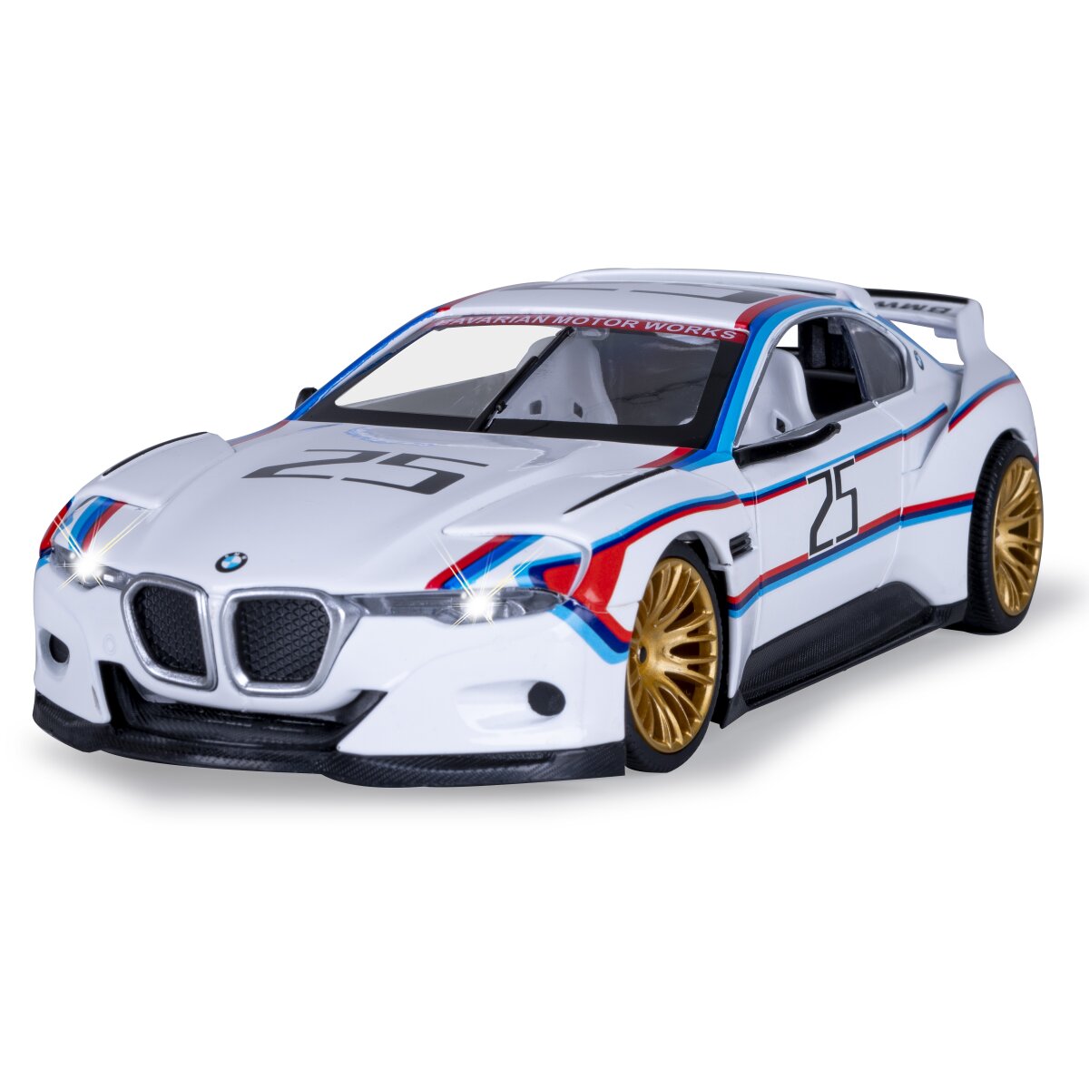 JAMARA BMW 3.0 CSL Hommage R Diecast 1:24 white incl. Button cells