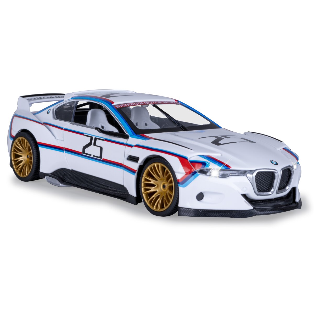 JAMARA BMW 3.0 CSL Hommage R Diecast 1:24 white incl. Button cells
