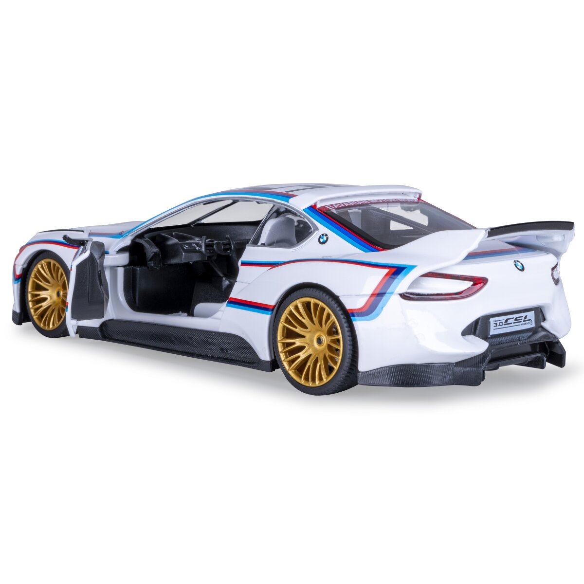 JAMARA BMW 3.0 CSL Hommage R Diecast 1:24 white incl. Button cells