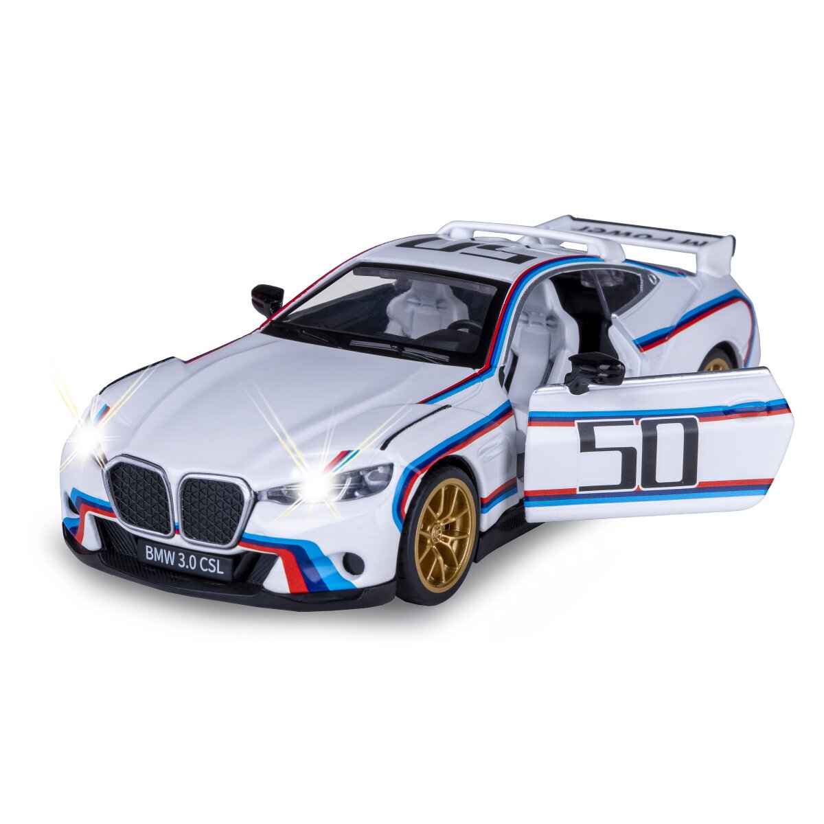 JAMARA BMW 3.0 CSL Diecast 1:34 white incl. Button cells