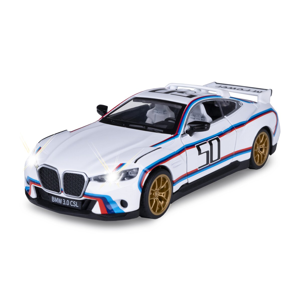 JAMARA BMW 3.0 CSL Diecast 1:34 white incl. Button cells