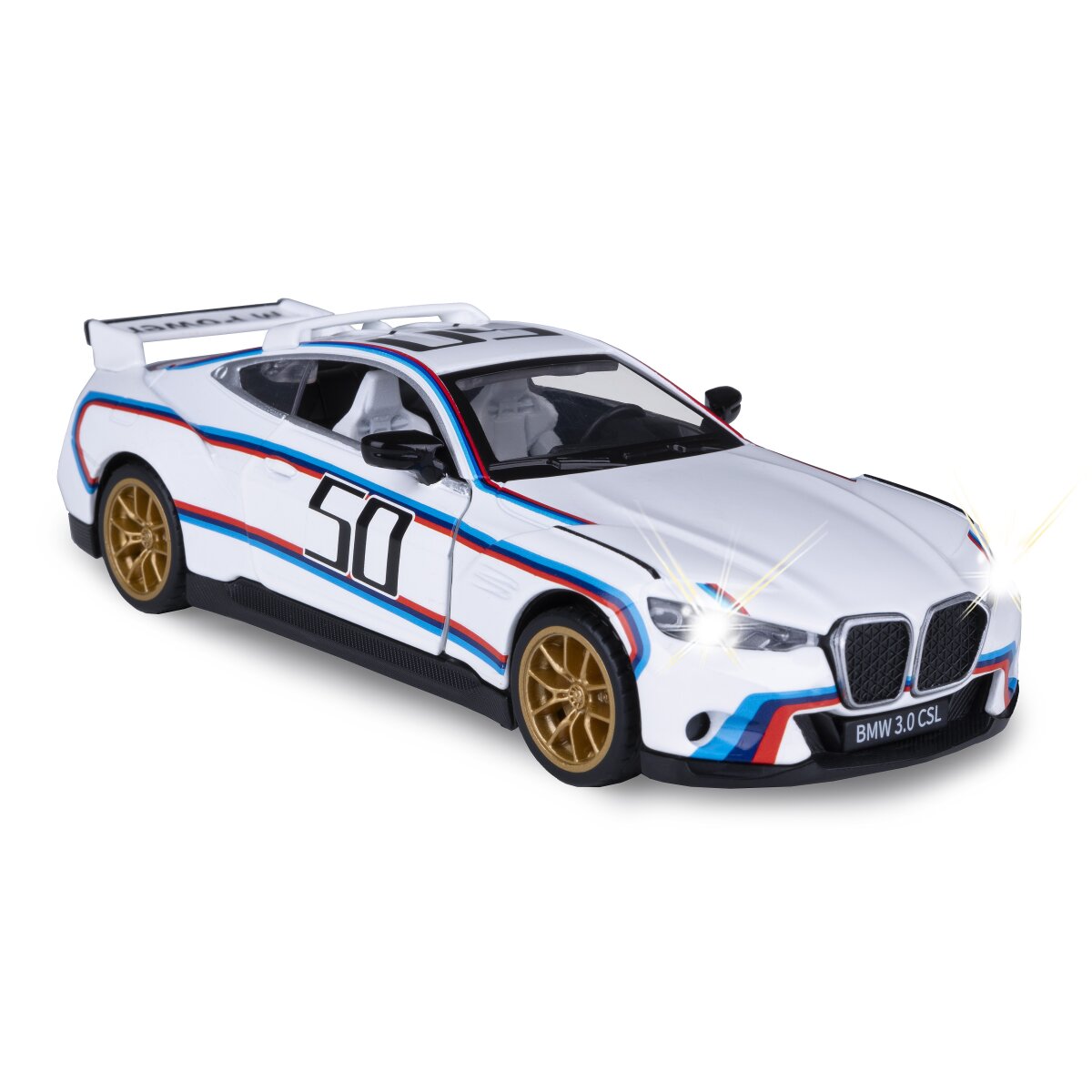 JAMARA BMW 3.0 CSL Diecast 1:34 white incl. Button cells