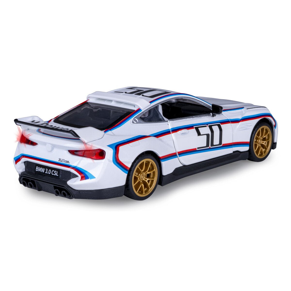 JAMARA BMW 3.0 CSL Diecast 1:34 white incl. Button cells