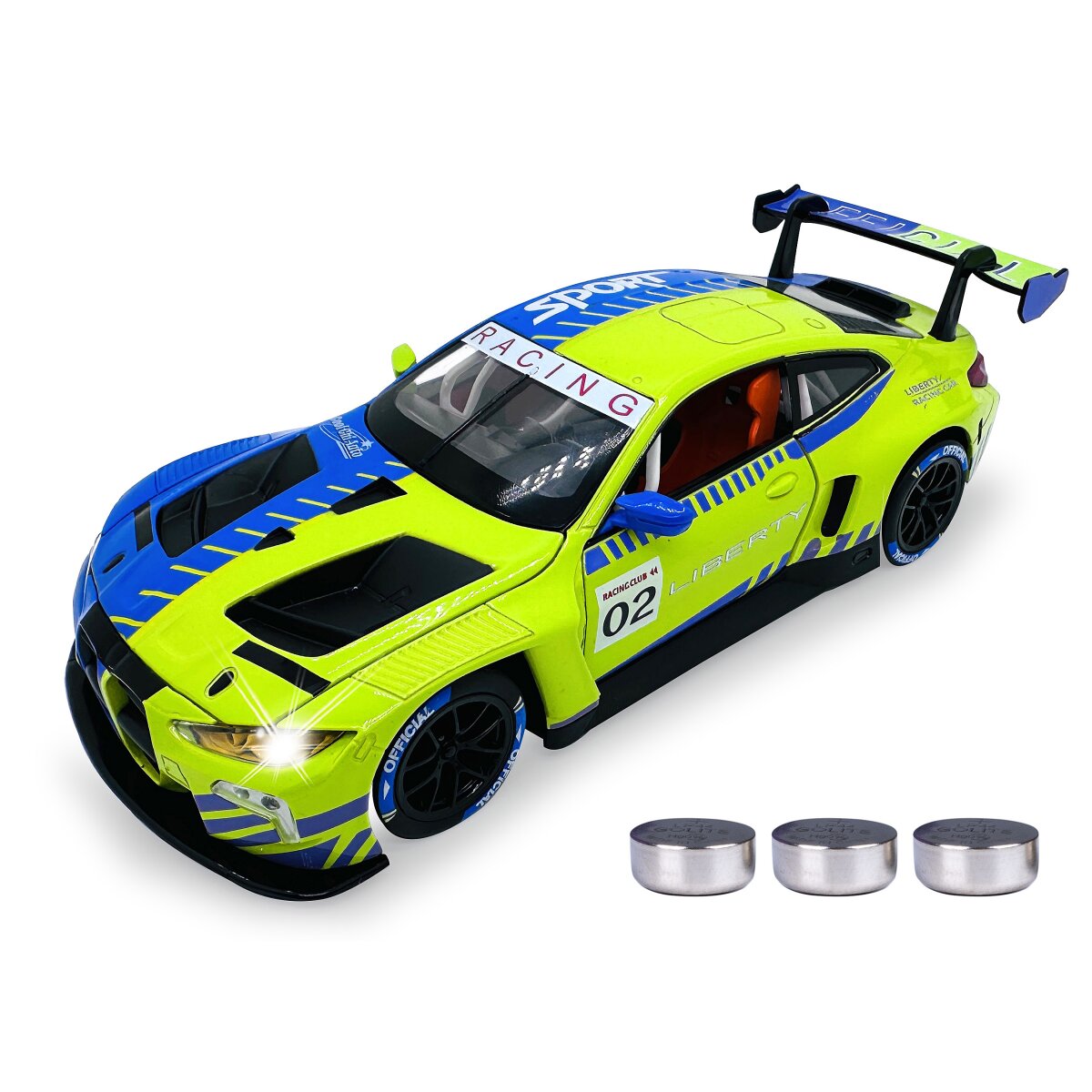 JAMARA BMW M4 GT3 Diecast 1:24 green incl. Button cells