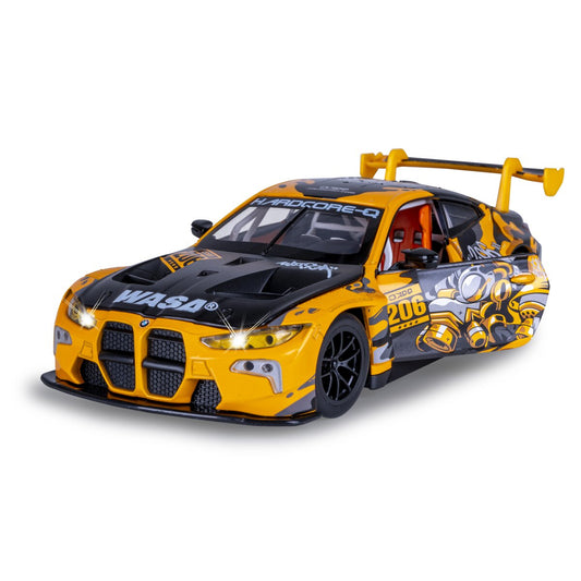 JAMARA BMW M4 GT3 Diecast 1:24 yellow incl. Button cells
