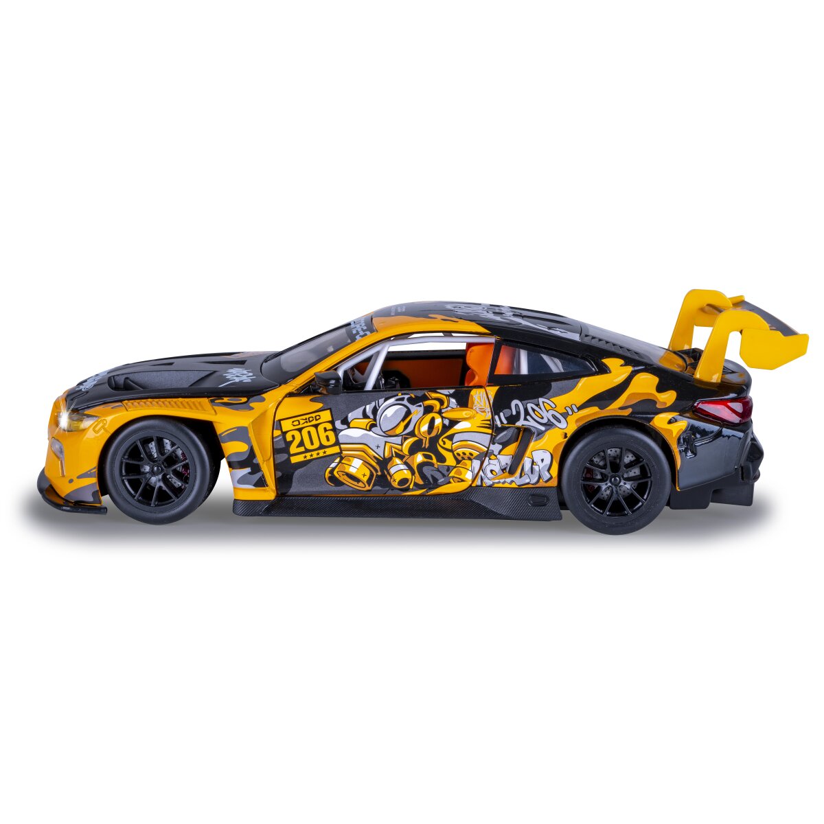 JAMARA BMW M4 GT3 Diecast 1:24 yellow incl. Button cells