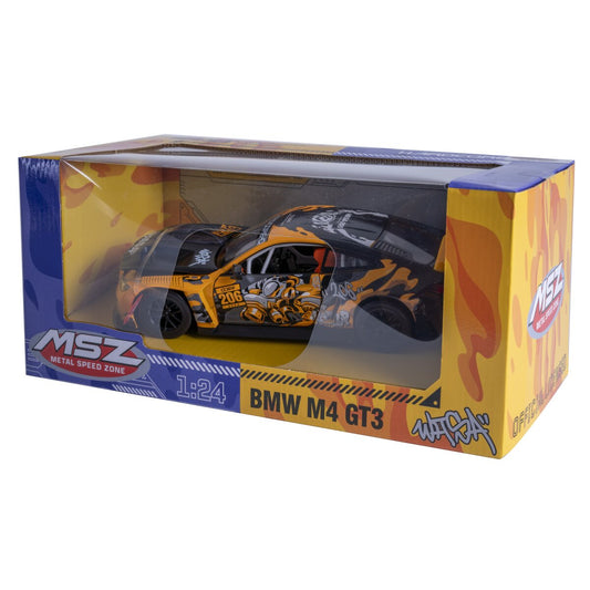 JAMARA BMW M4 GT3 Diecast 1:24 yellow incl. Button cells
