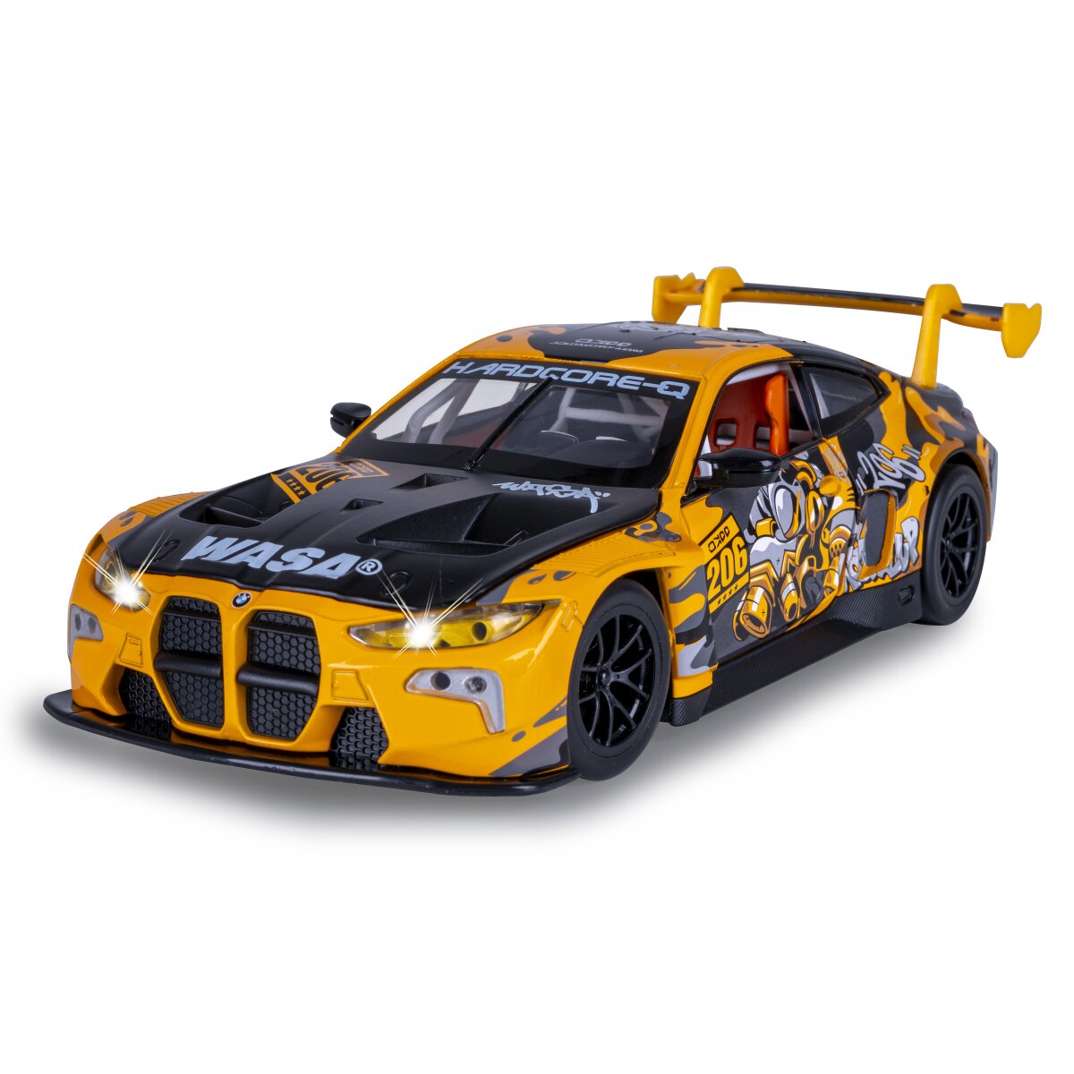JAMARA BMW M4 GT3 Diecast 1:24 yellow incl. Button cells