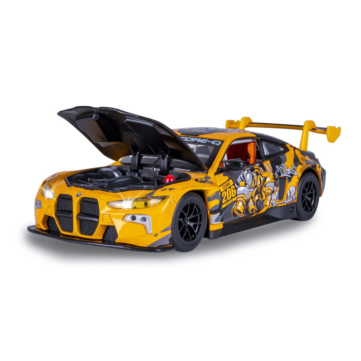 JAMARA BMW M4 GT3 Diecast 1:24 yellow incl. Button cells