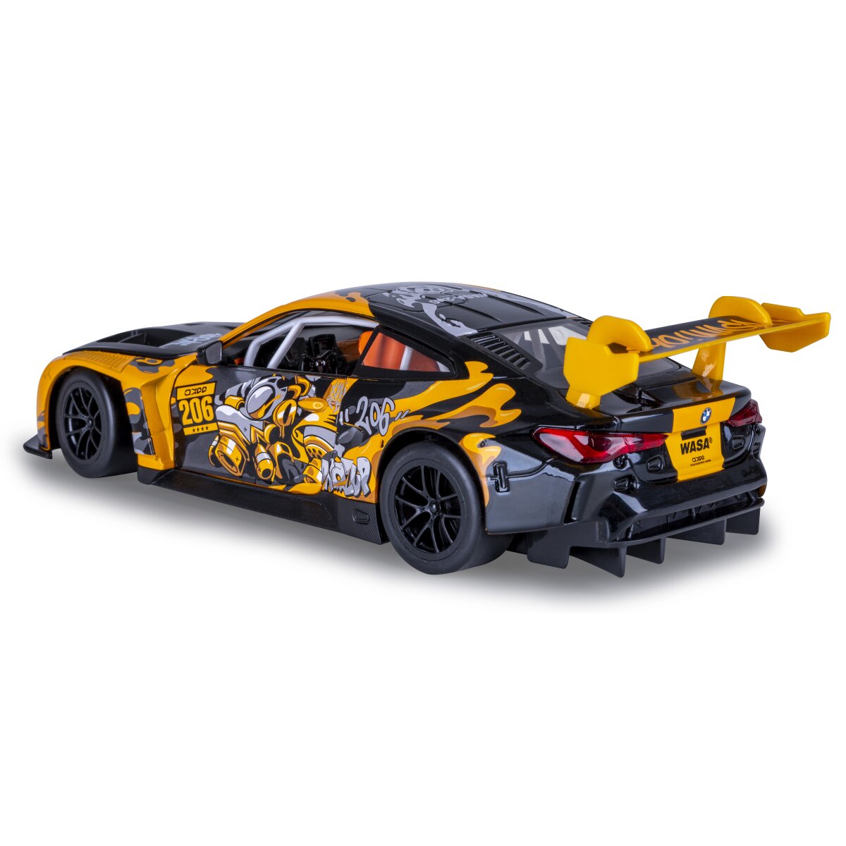 JAMARA BMW M4 GT3 Diecast 1:24 yellow incl. Button cells