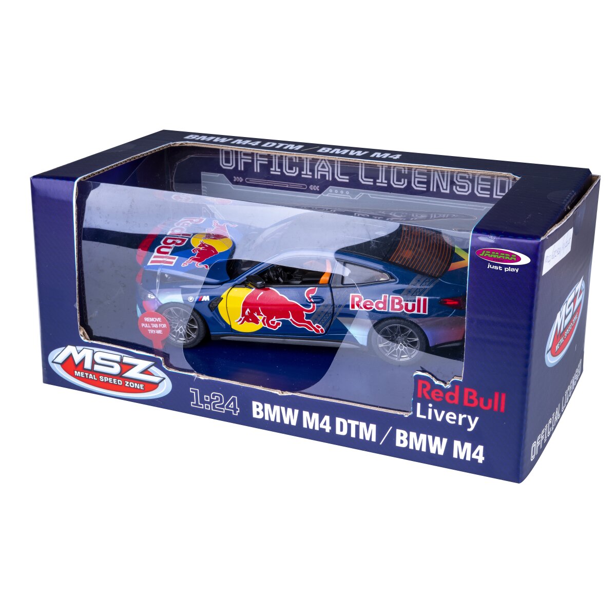 JAMARA BMW M4 Diecast 1:24 blue incl. Button cells