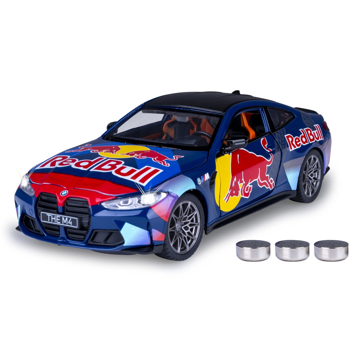 JAMARA BMW M4 Diecast 1:24 blue incl. Button cells