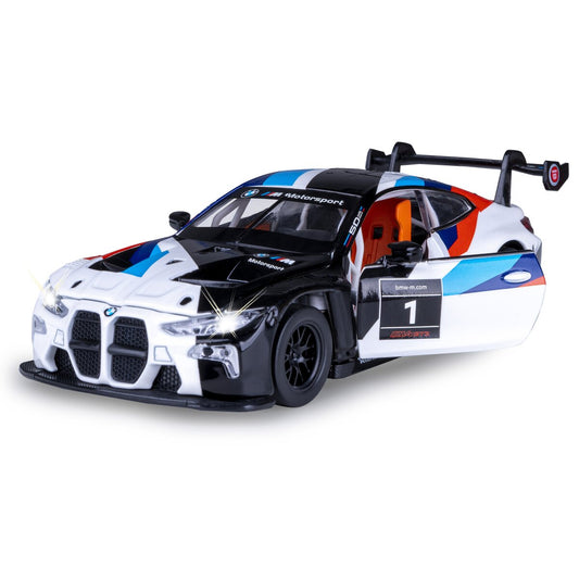 JAMARA BMW M4 GT3 Diecast 1:32 white incl. Button cells