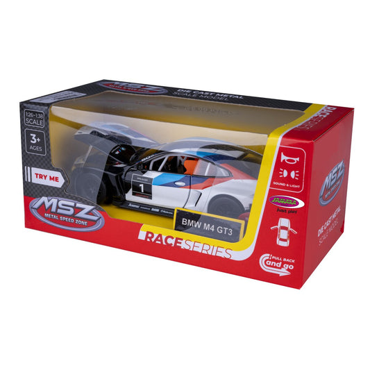 JAMARA BMW M4 GT3 Diecast 1:32 white incl. Button cells