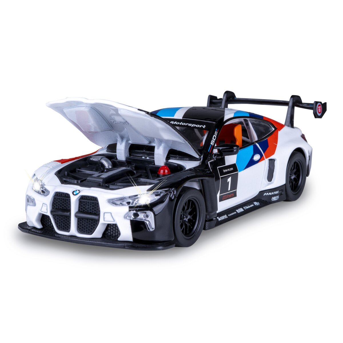 JAMARA BMW M4 GT3 Diecast 1:32 white incl. Button cells