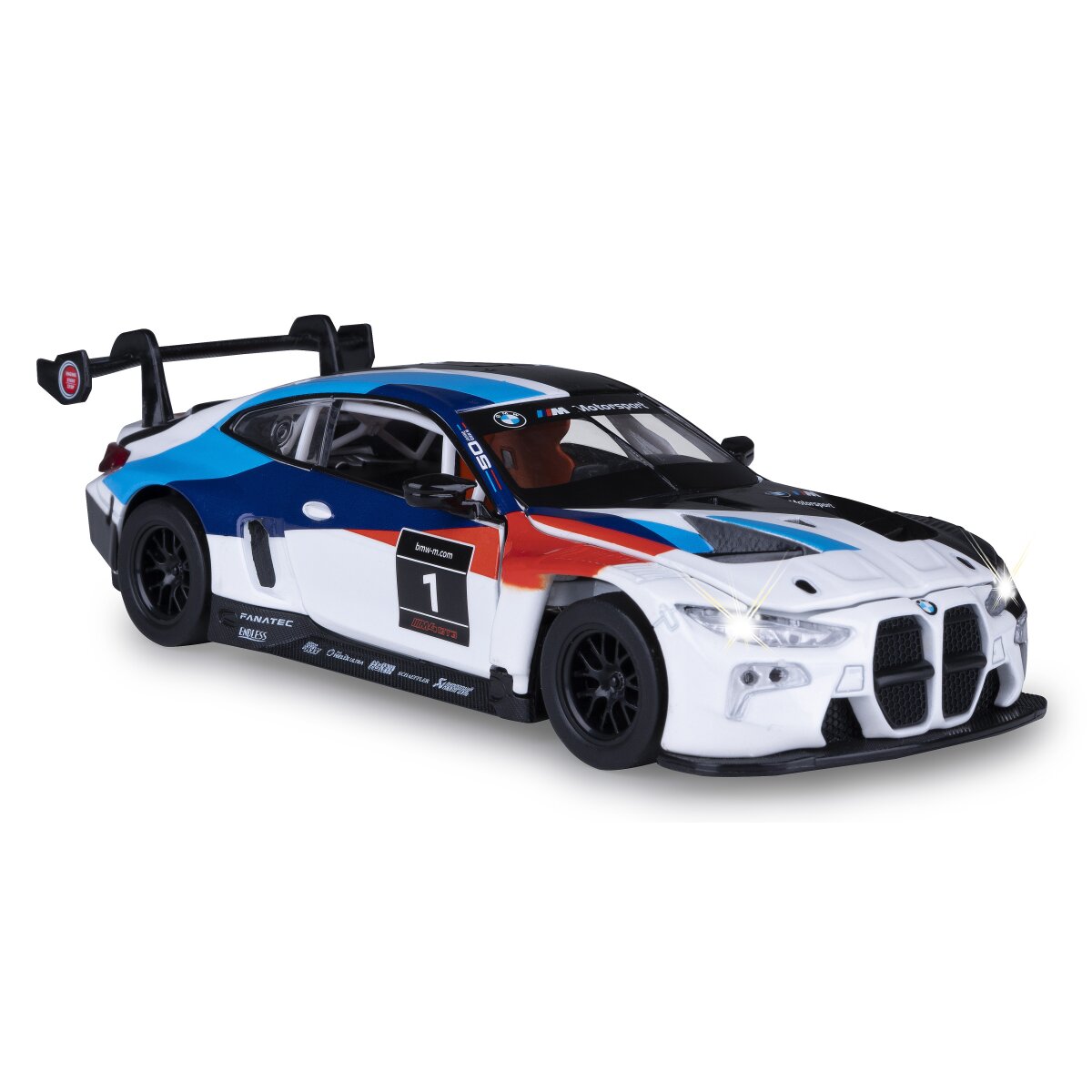 JAMARA BMW M4 GT3 Diecast 1:32 white incl. Button cells