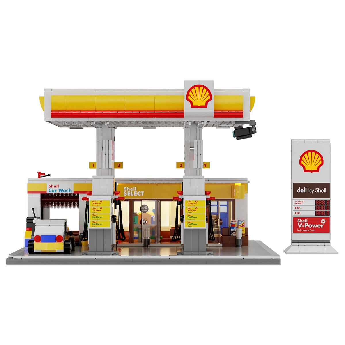 JAMARA CaDA Shell Gas station with shop and car wash Bricks