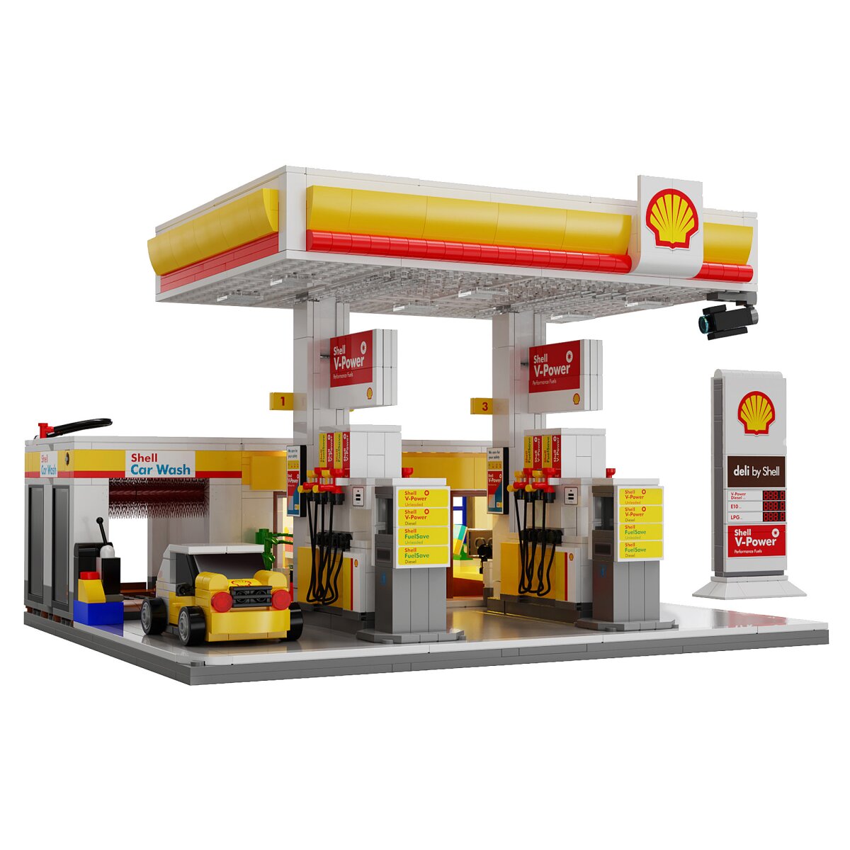JAMARA CaDA Shell Gas station with shop and car wash Bricks