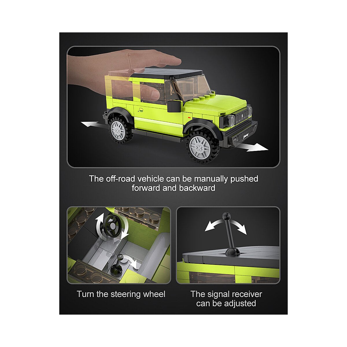 JAMARA CaDA Suzuki Jimny 1:24 green Bricks