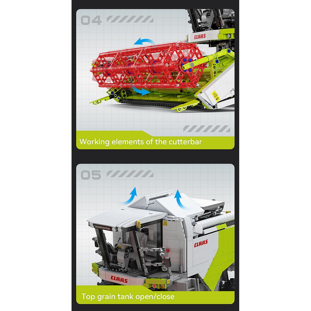 JAMARA CaDA Claas Dominator 370 1:18 2,4GHz Bricks