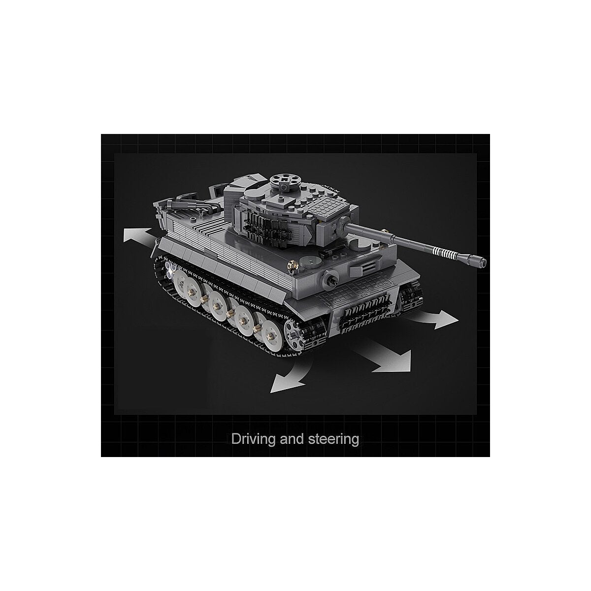 JAMARA CaDA Tank Tiger 1:35 grey 2,4GHz Bricks