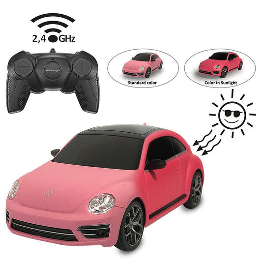 JAMARA VW Beetle 1:24 pink/red 2,4GHz UV Photochromic Series