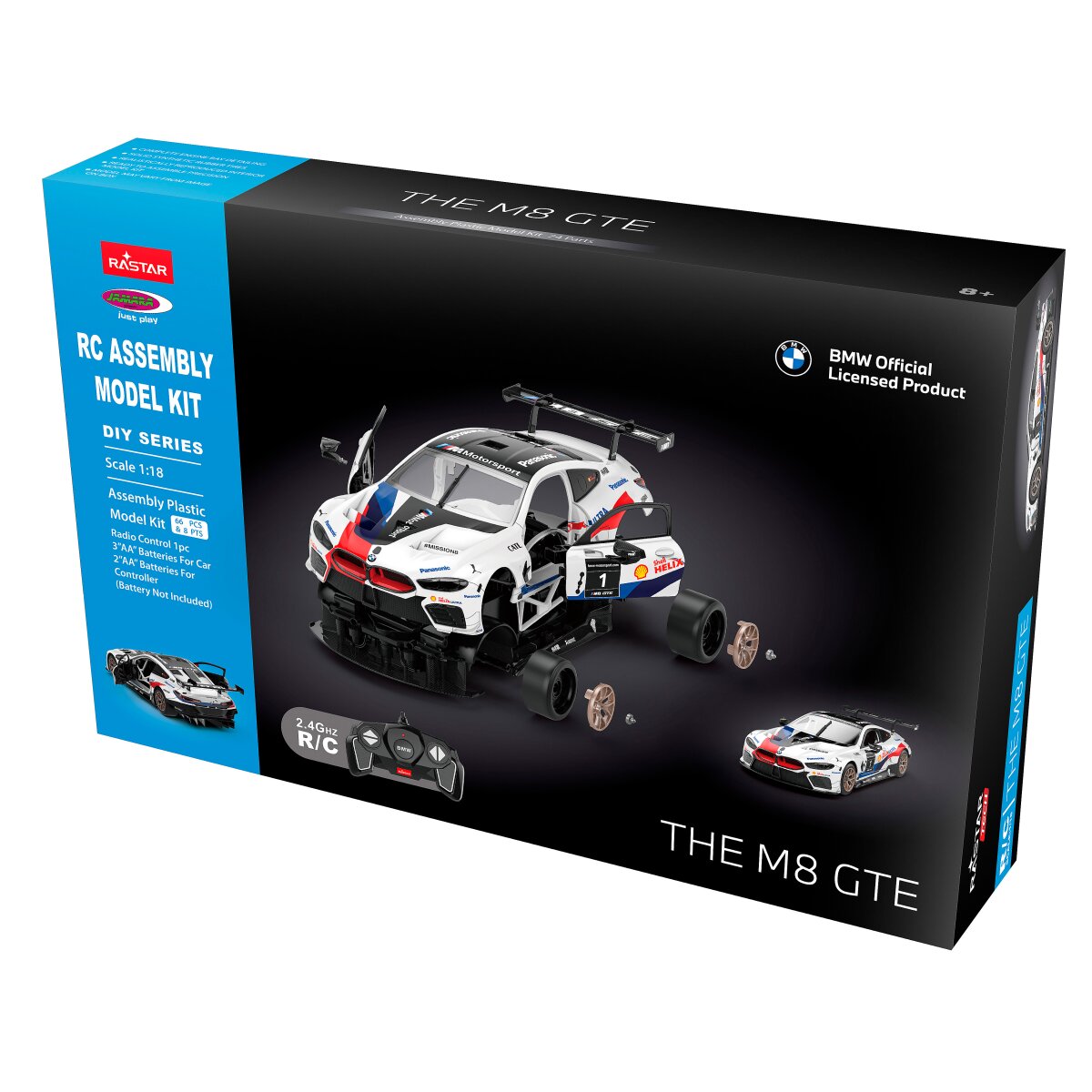 JAMARA BMW M8 GTE 1:18 white 2,4GHz Kit