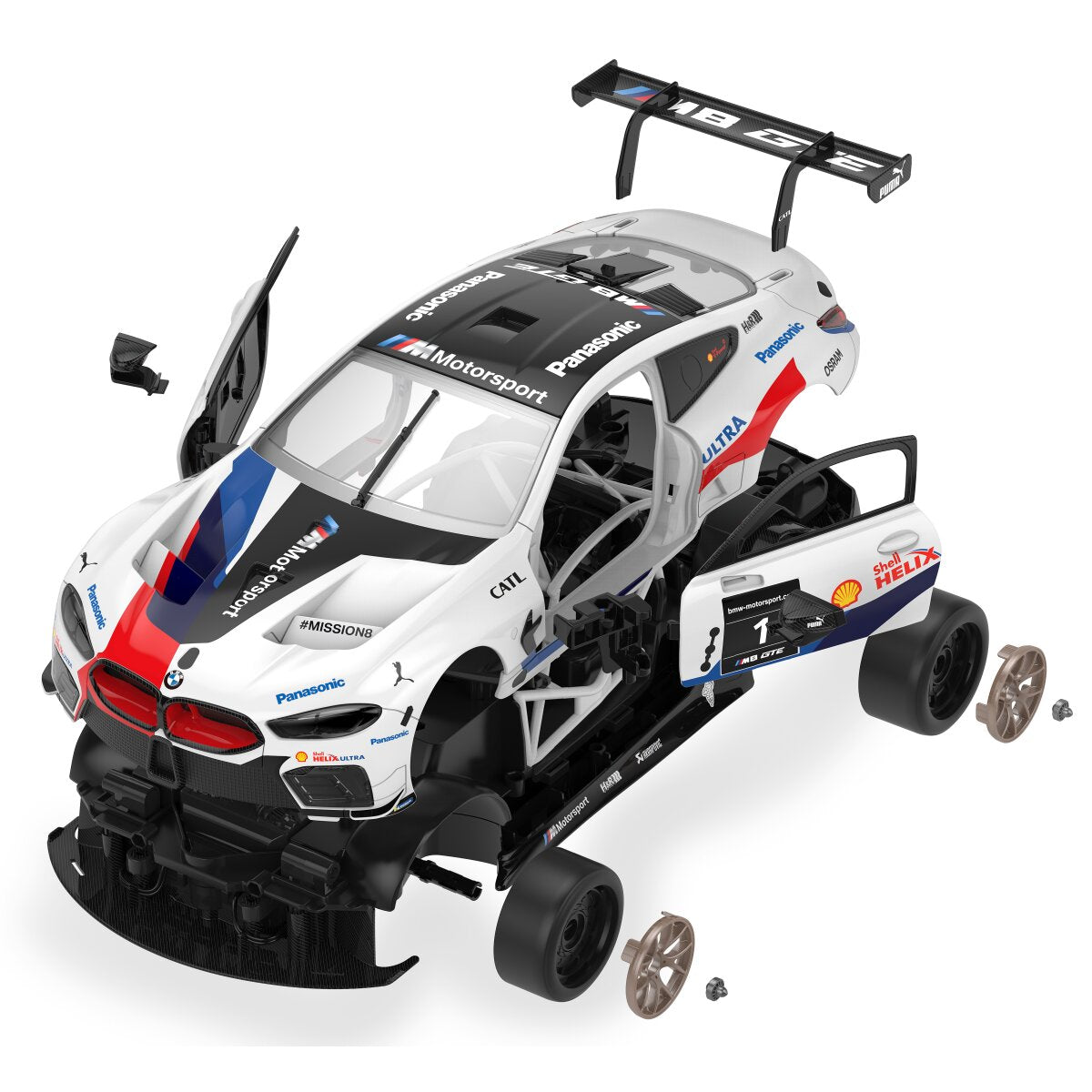 JAMARA BMW M8 GTE 1:18 white 2,4GHz Kit