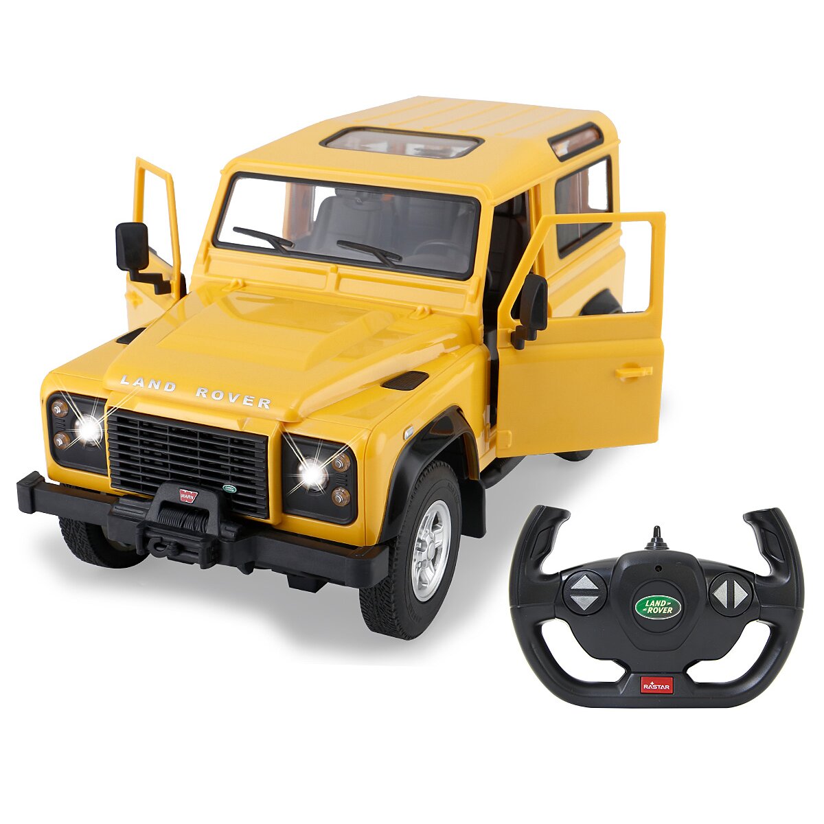 JAMARA Land Rover Defender 1:14 yellow 2,4GHz Manual door