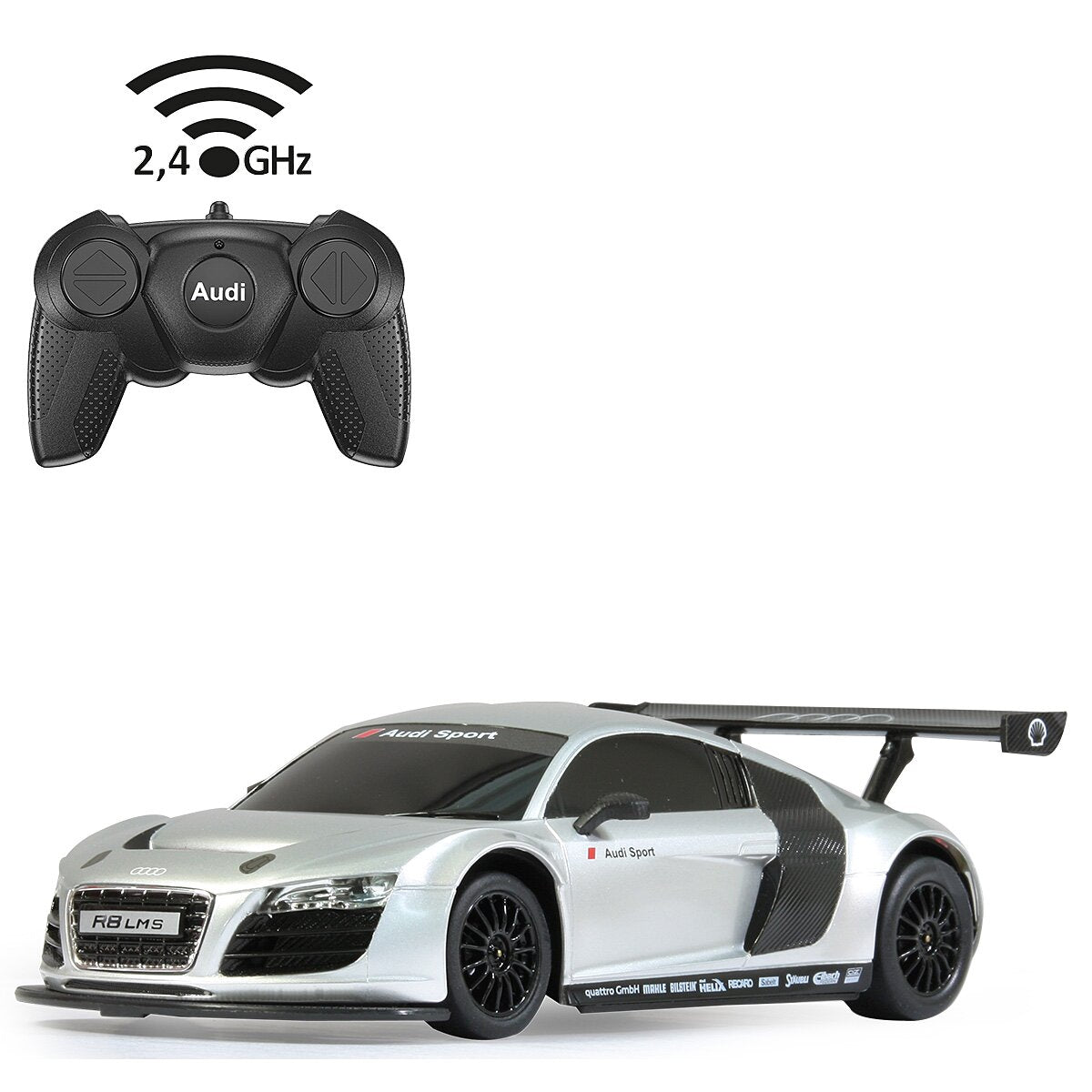 JAMARA Audi R8 LMS 1:24 silver 2,4Ghz