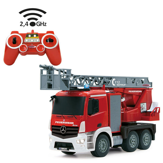 JAMARA Fire Truck turnable Ladder Mercedes-Benz Antos 1:20 2,4GHz with spray function