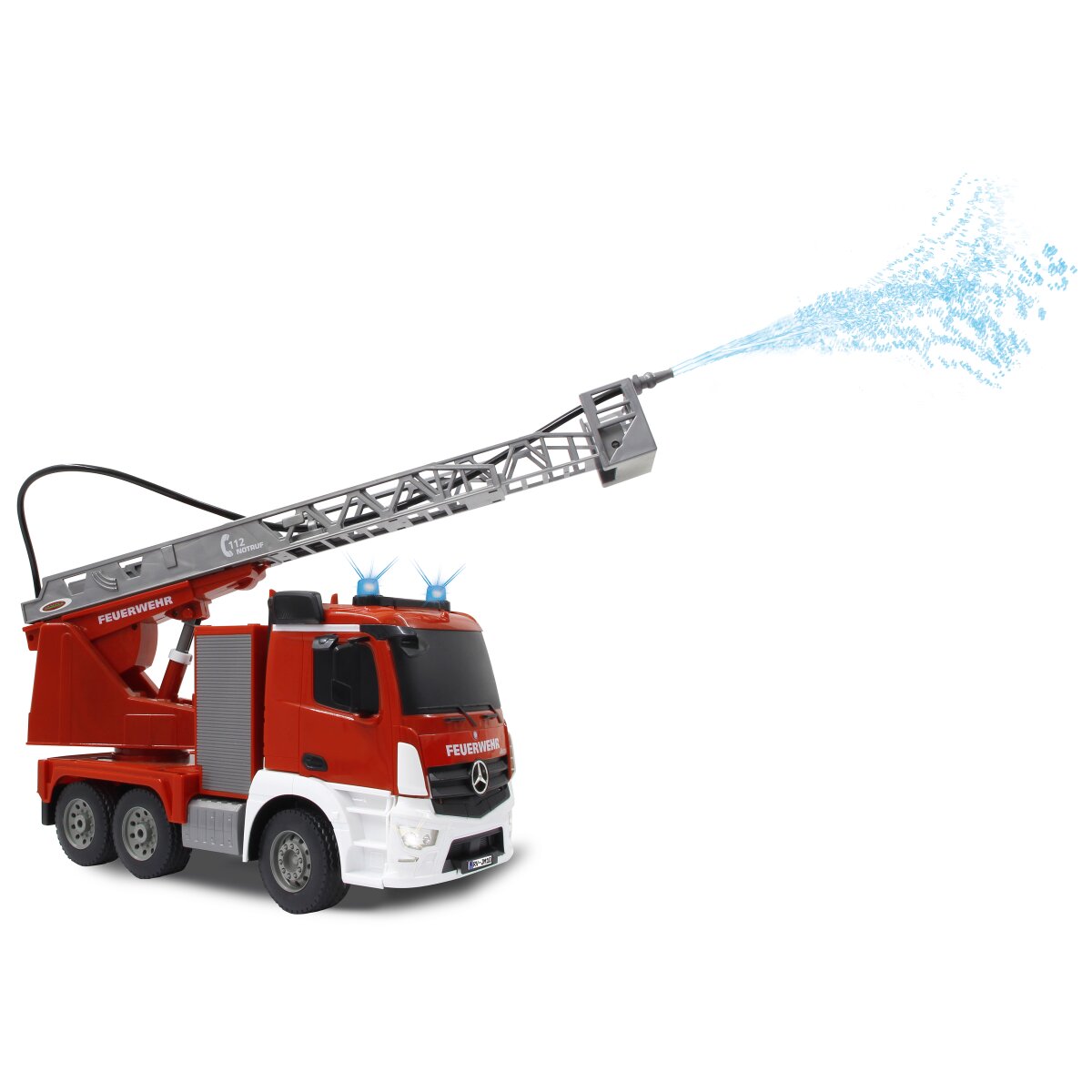 JAMARA Fire Truck turnable Ladder Mercedes-Benz Antos 1:20 2,4GHz with spray function