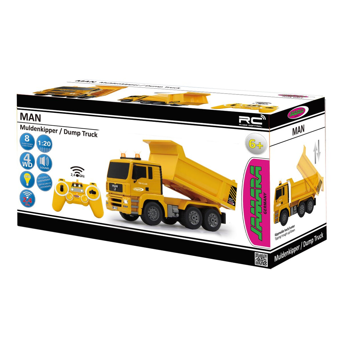 JAMARA Dumptruck MAN med fyrhjulsdrift