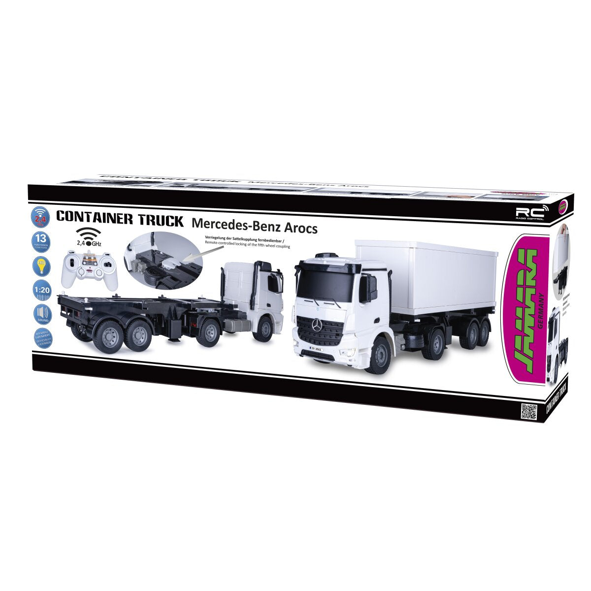 JAMARA Container Truck Mercedes-Benz Arocs 1:20 2,4GHz