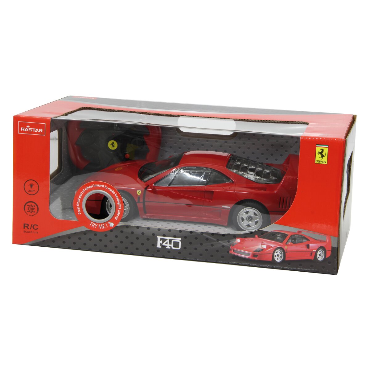 JAMARA Ferrari F40 1:14 red 2,4GHz Hinged door remote controlled