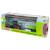 JAMARA Claas Arion 660 med släpvagn 1:24