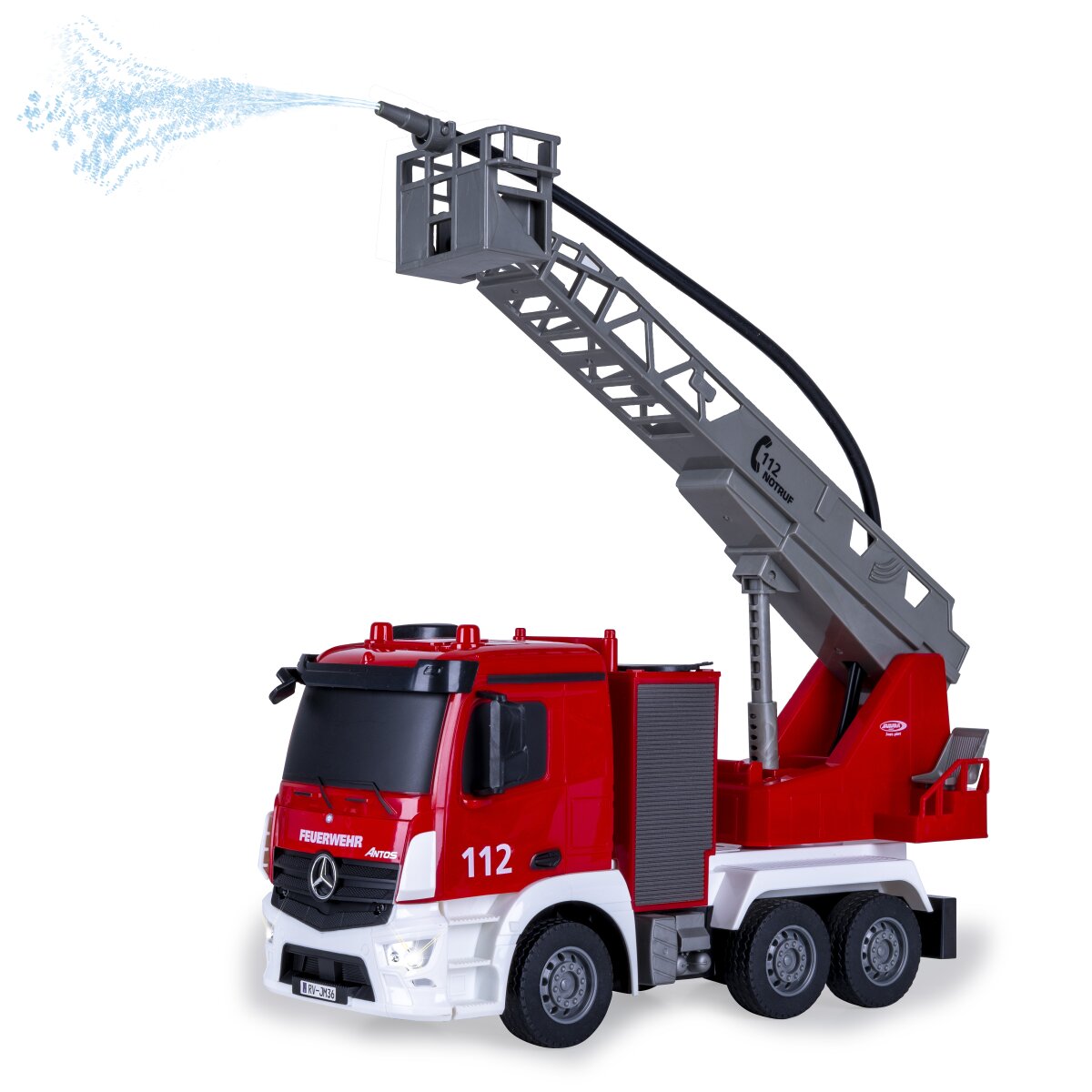 JAMARA Fire Truck turnable Ladder Mercedes-Benz Antos 1:26 2,4GHz with spray function