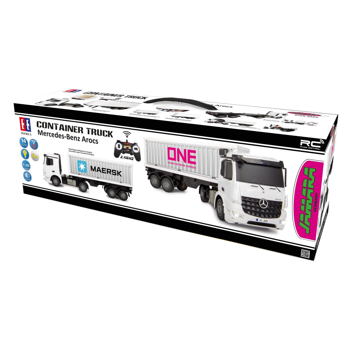 JAMARA Container Truck Mercedes-Benz Arocs 1:26 2,4GHz