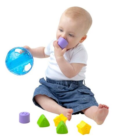 Playgro Roll And Sort Ball Blå 6m+