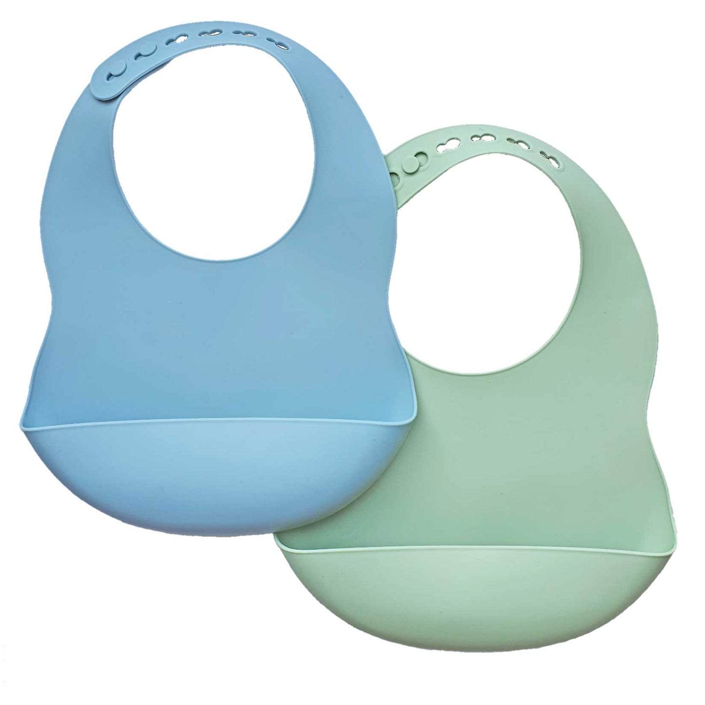 Summerville organic Haklapp Silikon 2-pack Blå-Grön