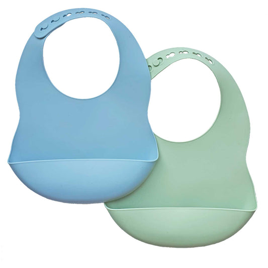 Summerville organic Haklapp Silikon 2-pack Blå-Grön