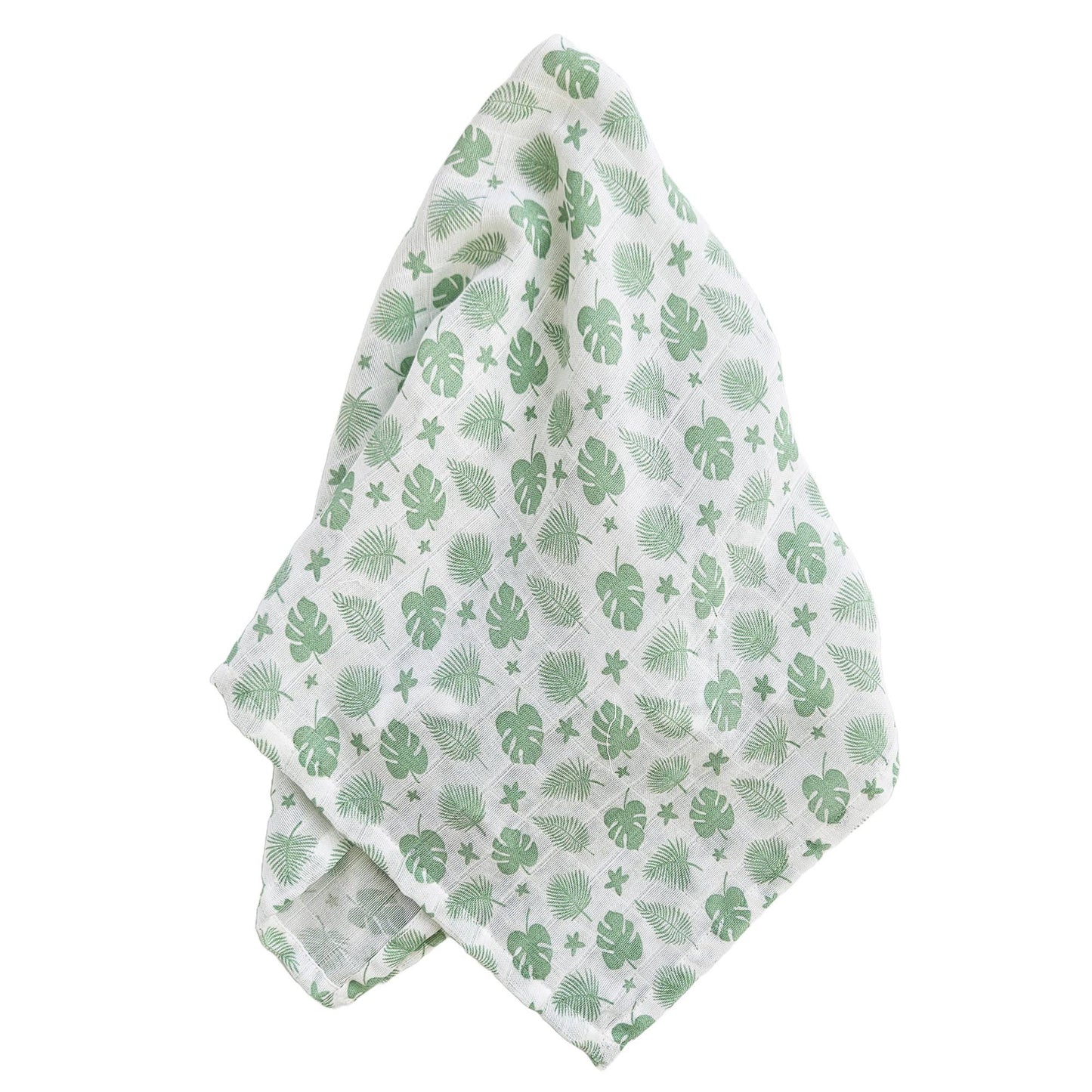 Summerville organic Babyfilt i muslin tropisk grön GOTS