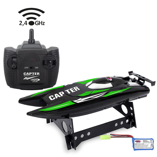 JAMARA Capter Speedboot black/ green Li-Ion 7,4V 2,4GHz